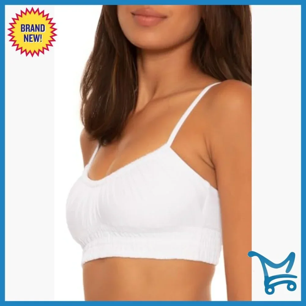 Adjustable Cami Bikini Top with Removable Straps, Medium, Polyester Spandex